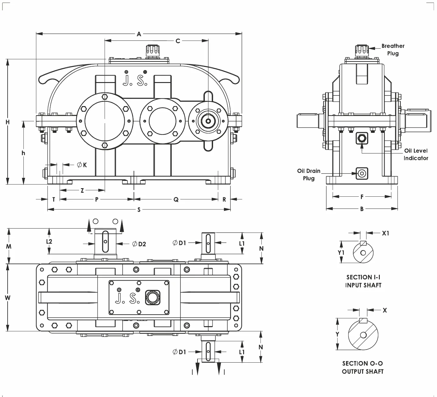 LT Series general arrangement drawing
